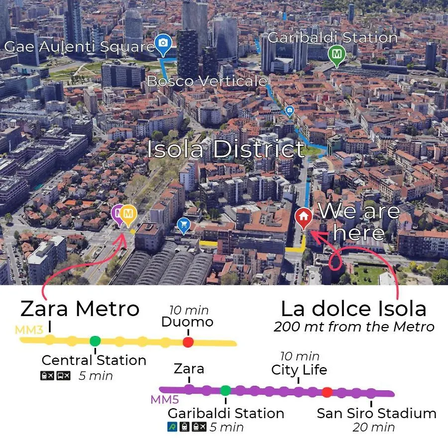 Isola-Zara Modern Apartment, Duomo In 10Min Milan